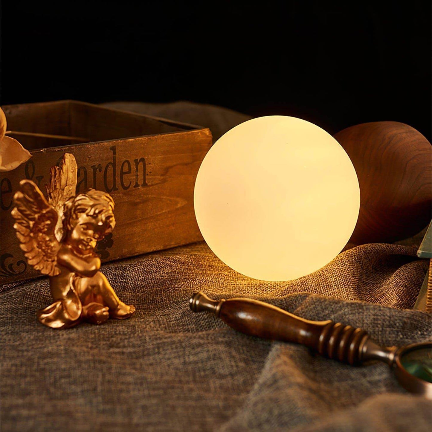 Kairo Wood Spheric Table Lamp
