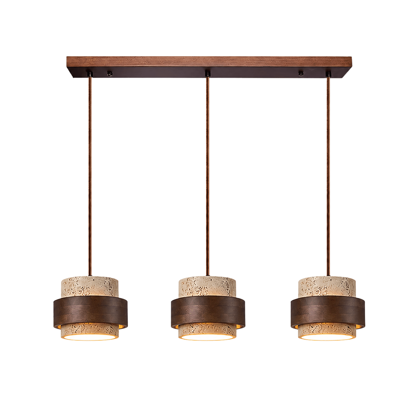 Ren Halo Travertine Pendant Light