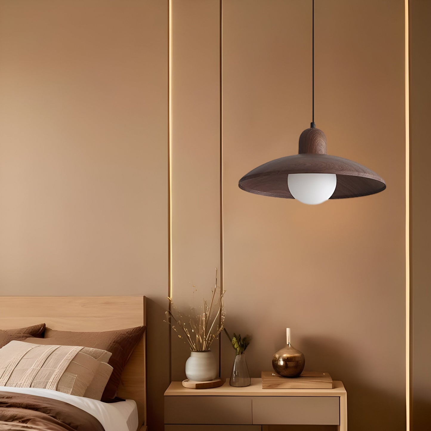 Kairo Walnut Pendant Light
