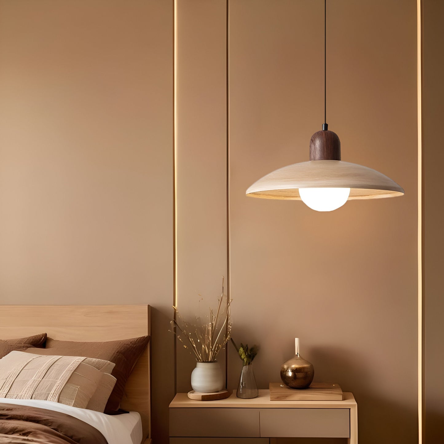 Kairo Walnut Pendant Light