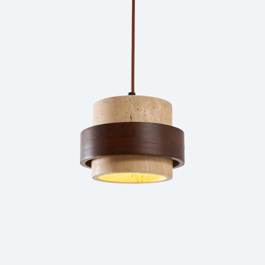Ren Halo Travertine Pendant Light