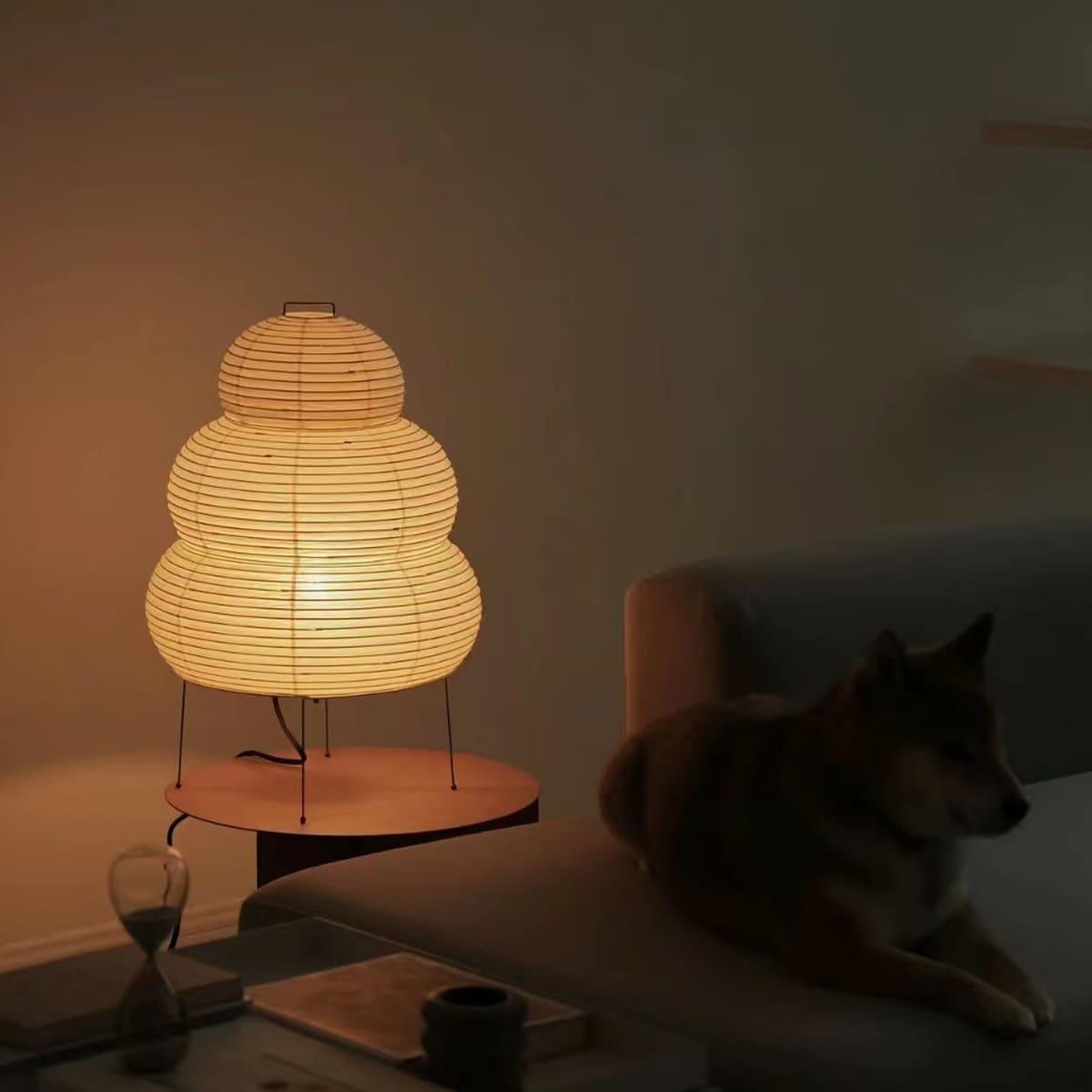 Akari Snowman Paper Table Lamp