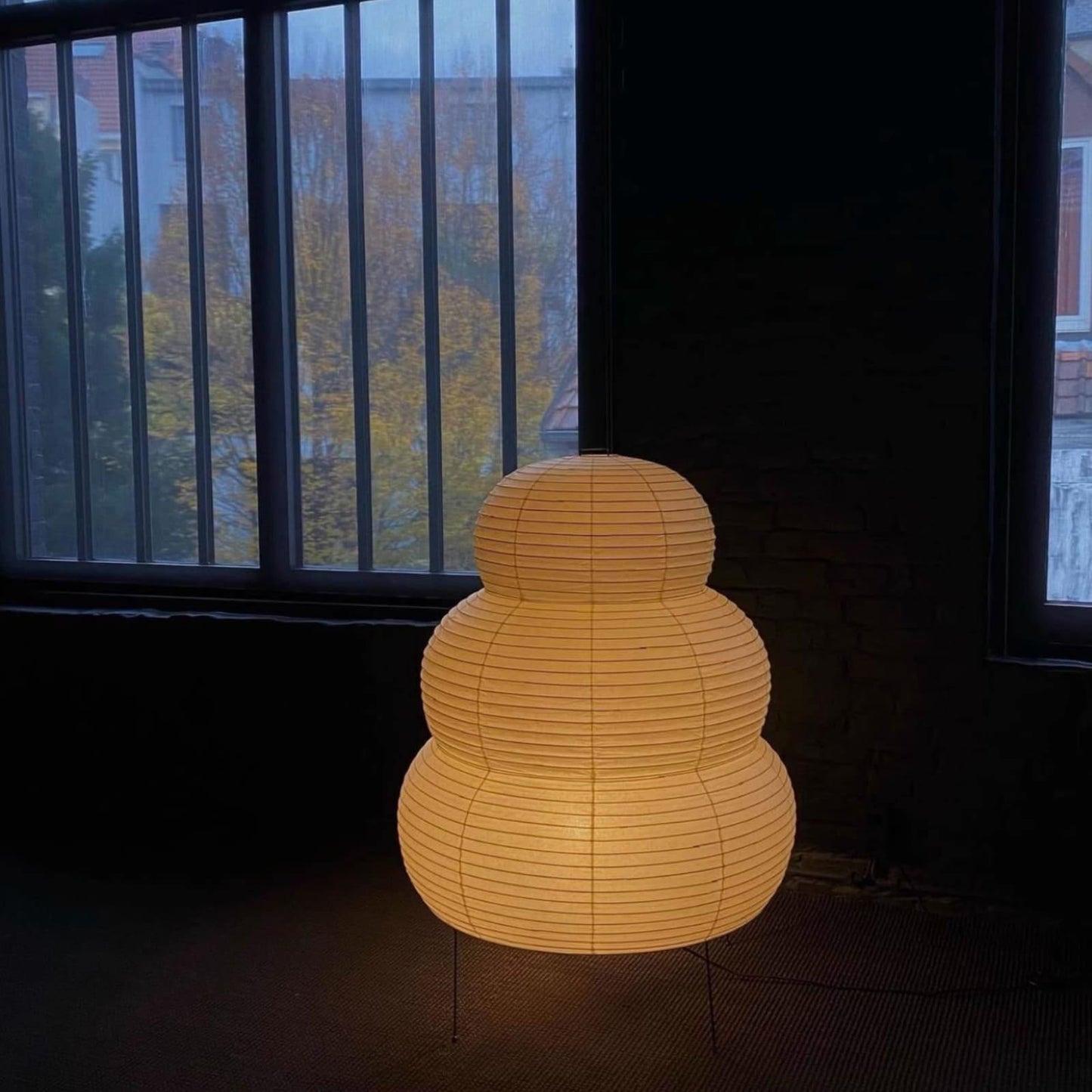 Akari Snowman Paper Table Lamp