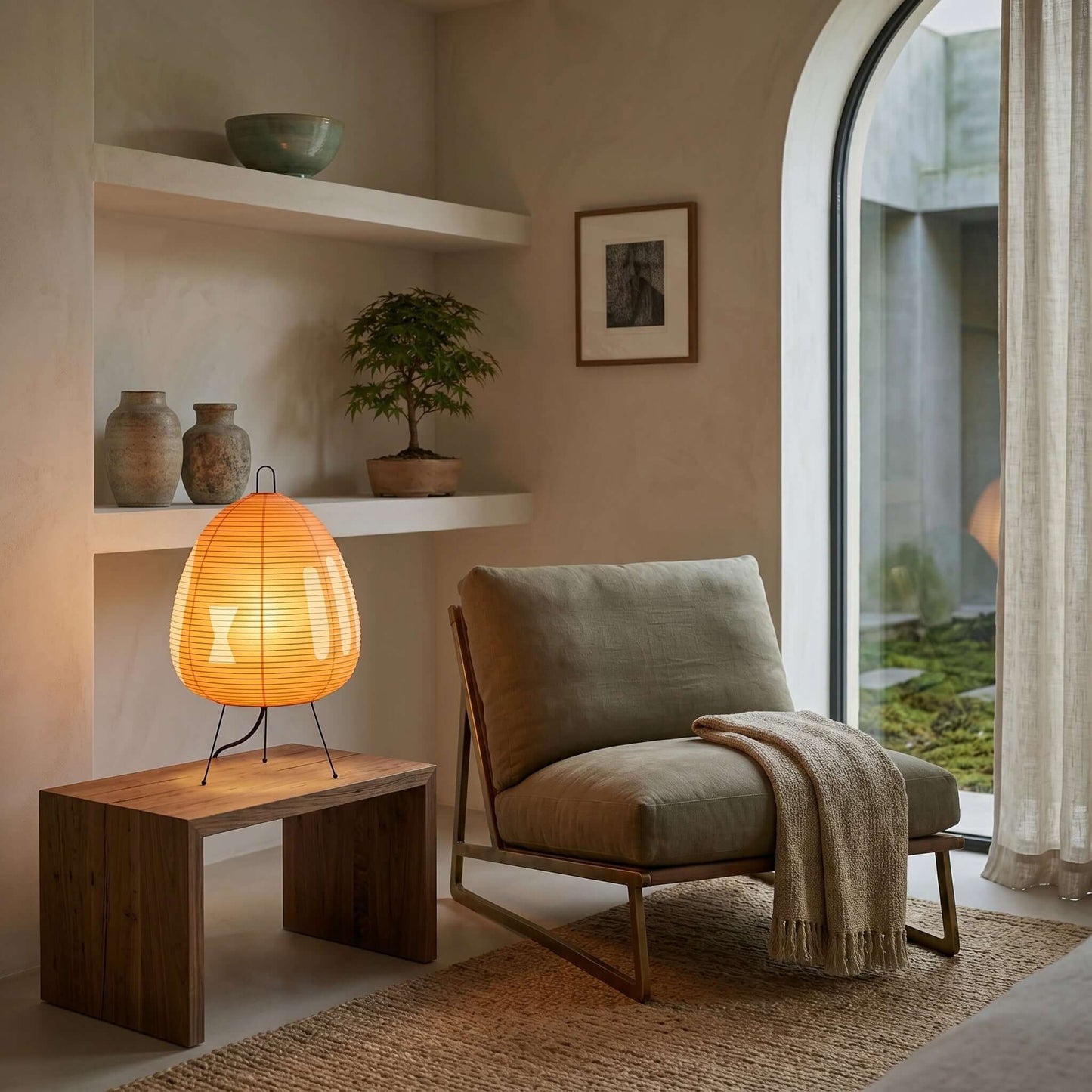 Akari Spherical Paper Table Lamp