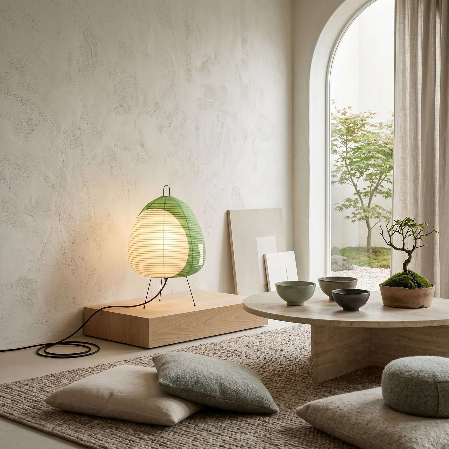 Akari Spherical Paper Table Lamp