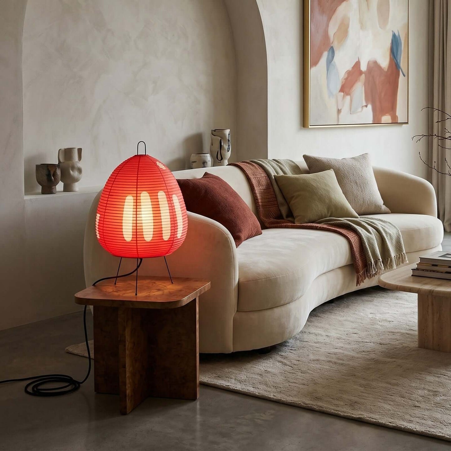 Akari Spherical Paper Table Lamp