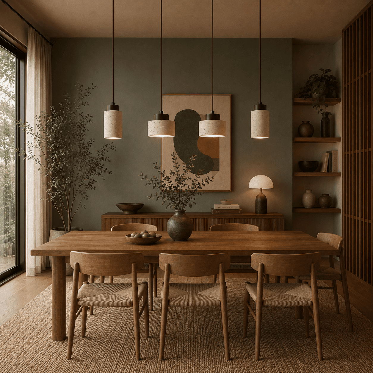 Ren Clear Travertine Pendant Light