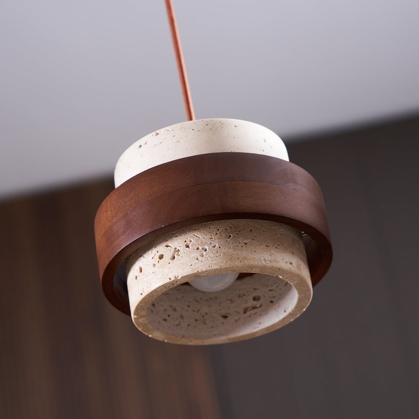 Ren Halo Travertine Pendant Light