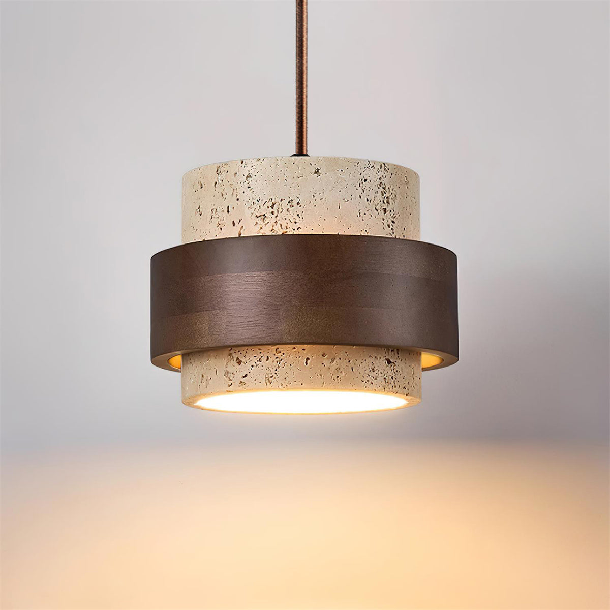 Ren Halo Travertine Pendant Light