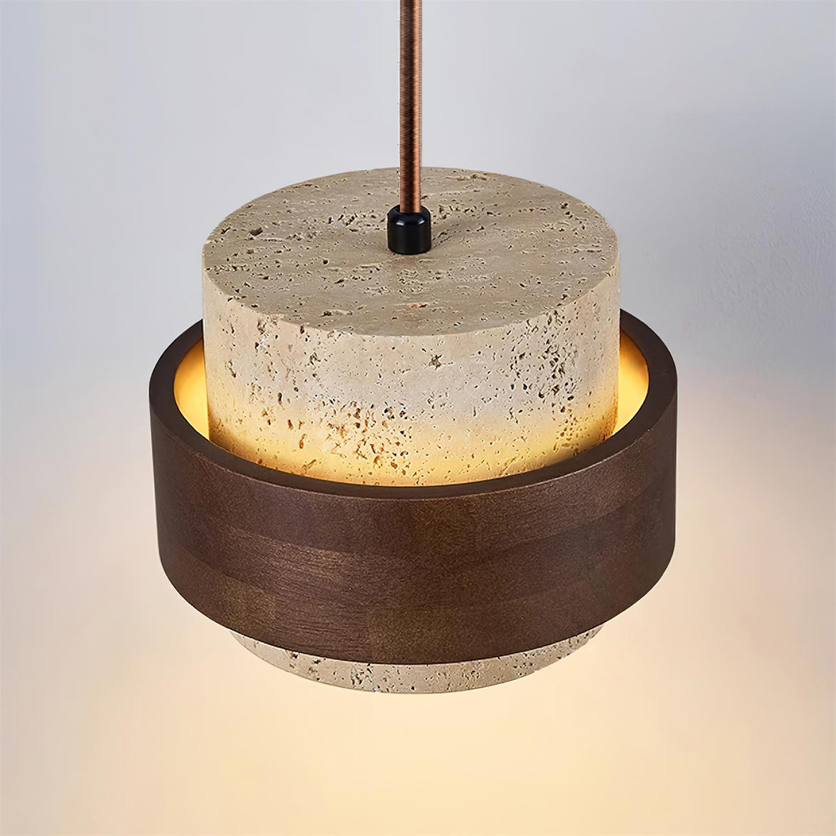 Ren Halo Travertine Pendant Light