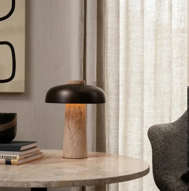 Ren Dusk Travertine Table Lamp