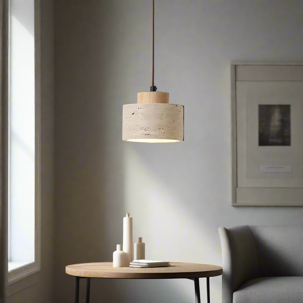 Ren Clear Travertine Pendant Light