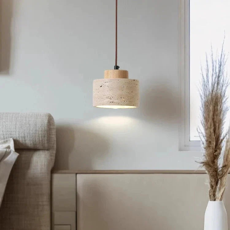 Ren Clear Travertine Pendant Light