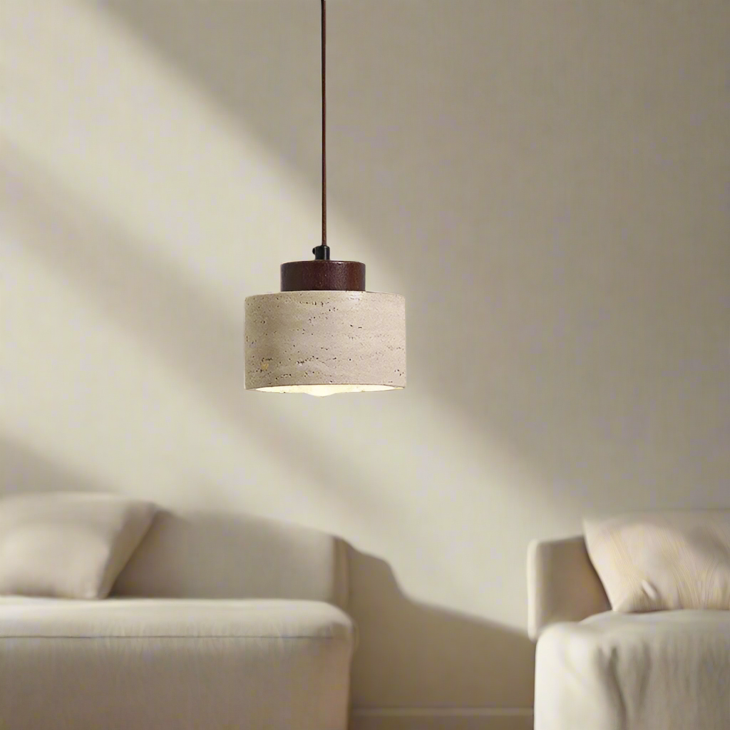 Ren Clear Travertine Pendant Light