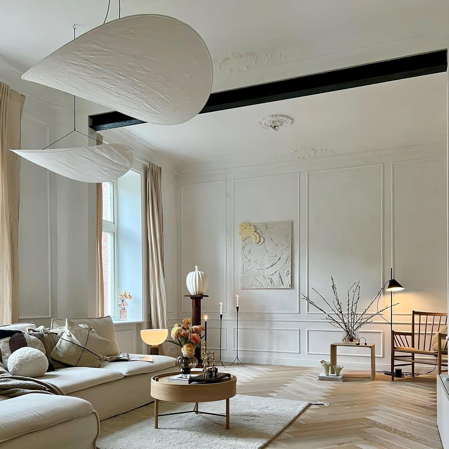 Hikari Flow Tyvek Pendant Light