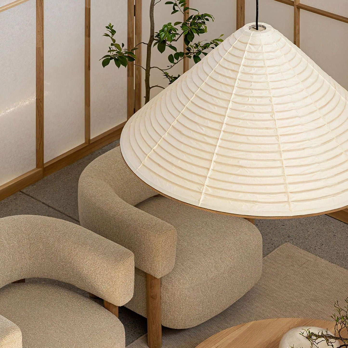 Akari Hat Paper Pendant Light