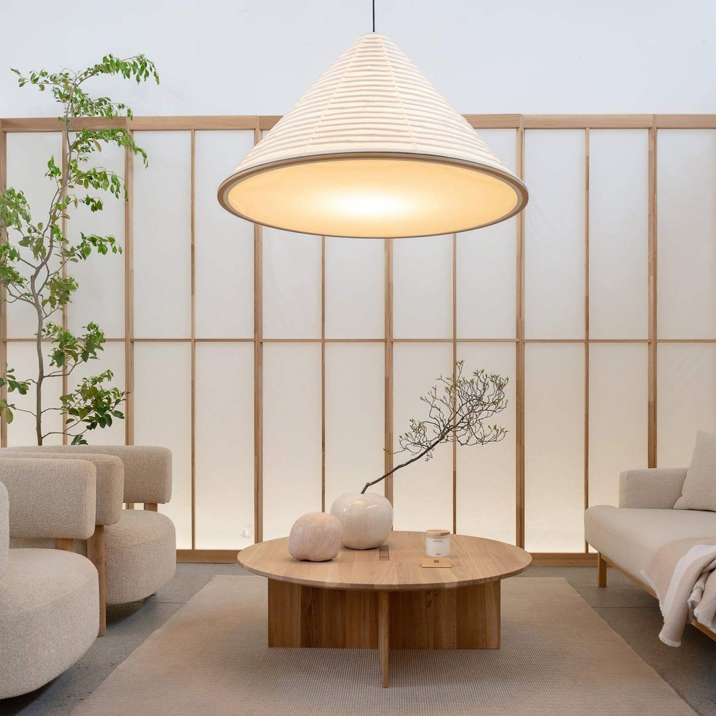 Akari Hat Paper Pendant Light