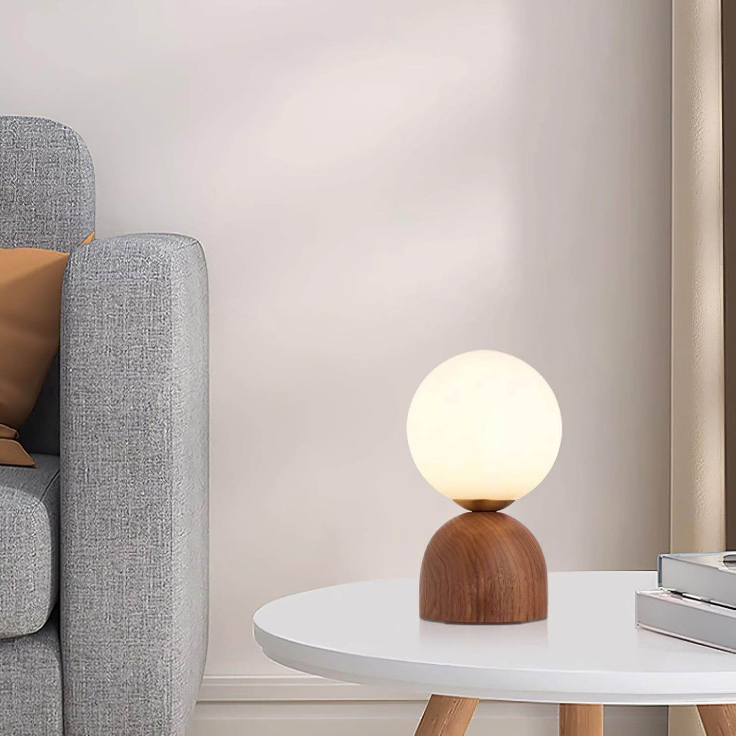 Kairo Wood Spheric Table Lamp