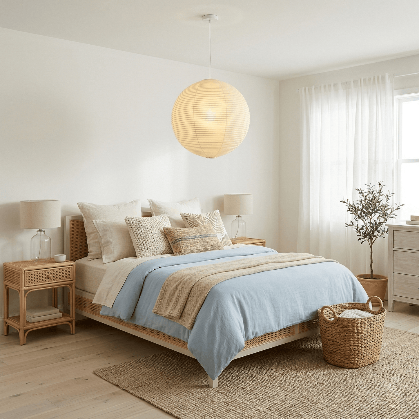 Akari Spherical Paper Pendant Light