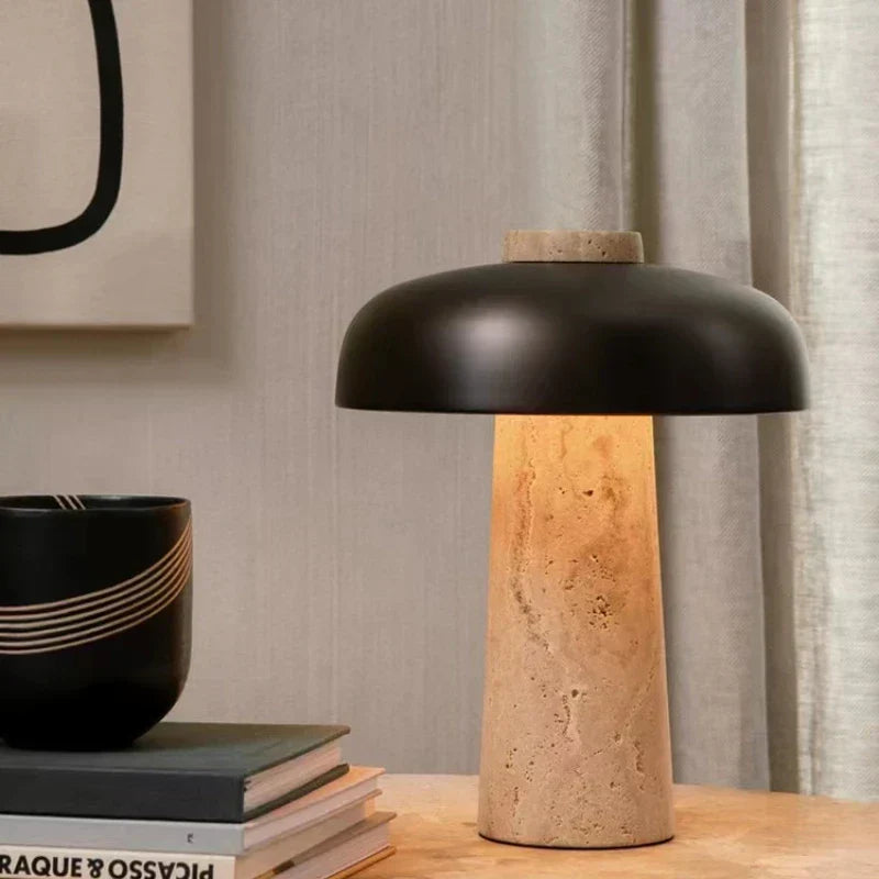 Ren Dusk Travertine Table Lamp