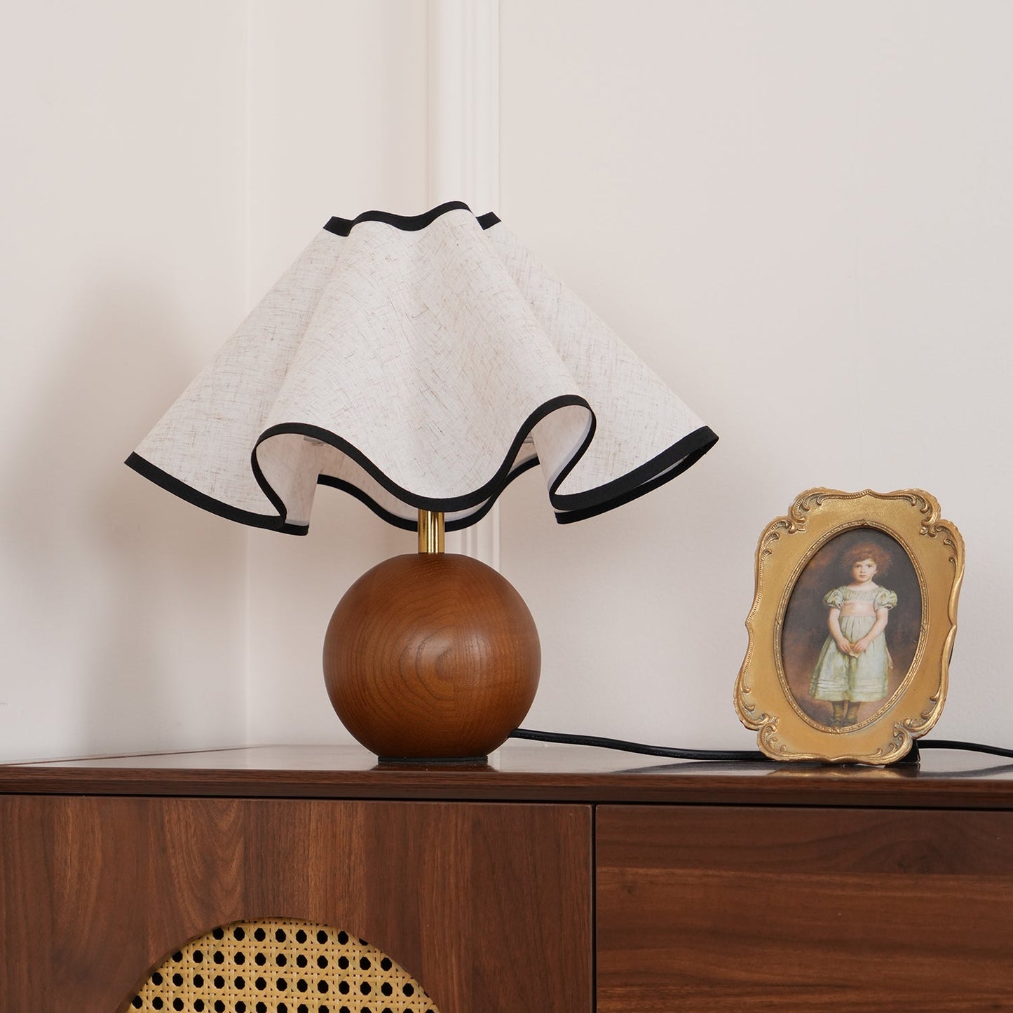 Kairo Lotus Wood Table Lamp