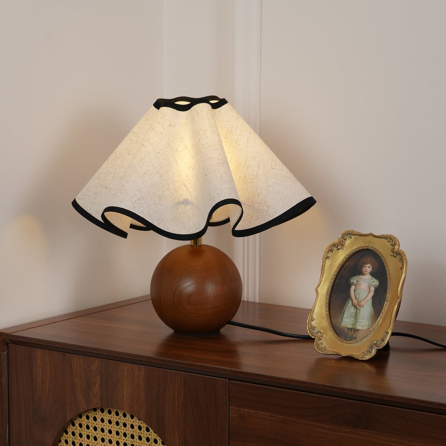 Kairo Lotus Wood Table Lamp