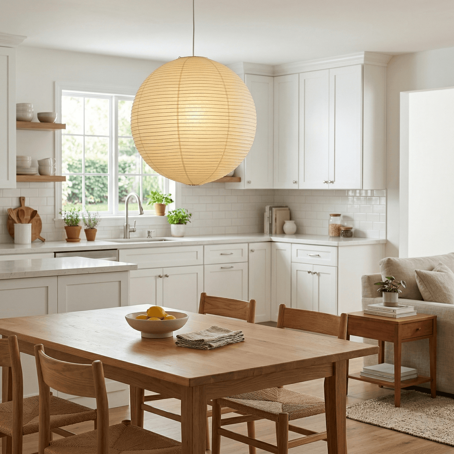 Akari Spherical Paper Pendant Light