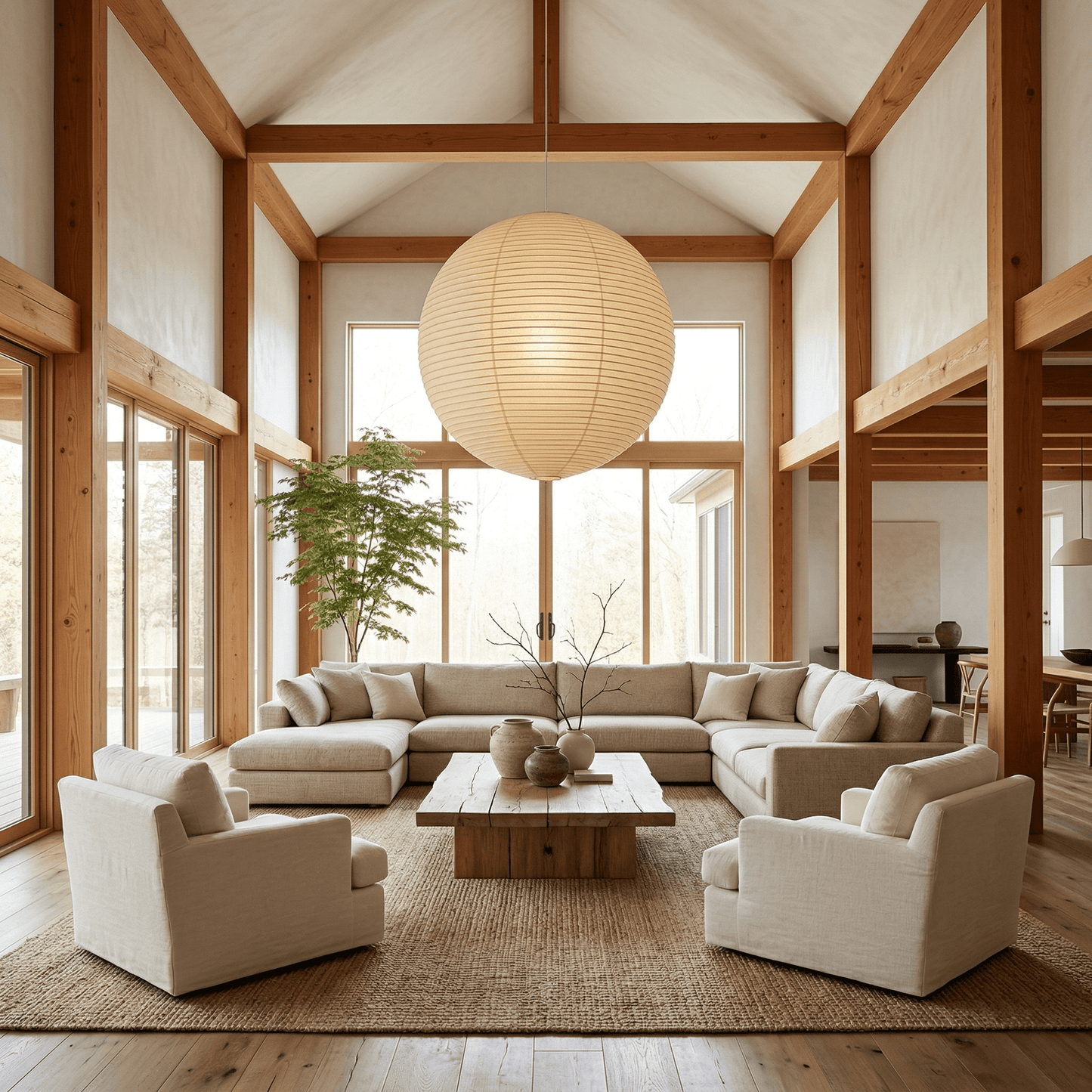 Akari Spherical Paper Pendant Light