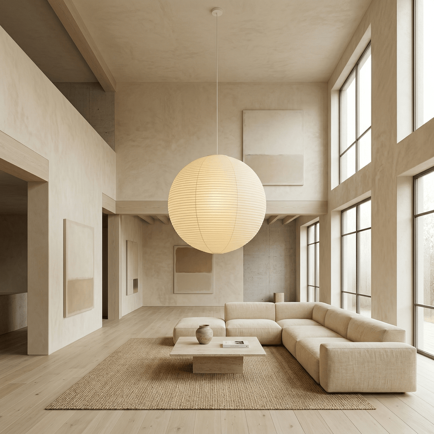 Akari Spherical Paper Pendant Light