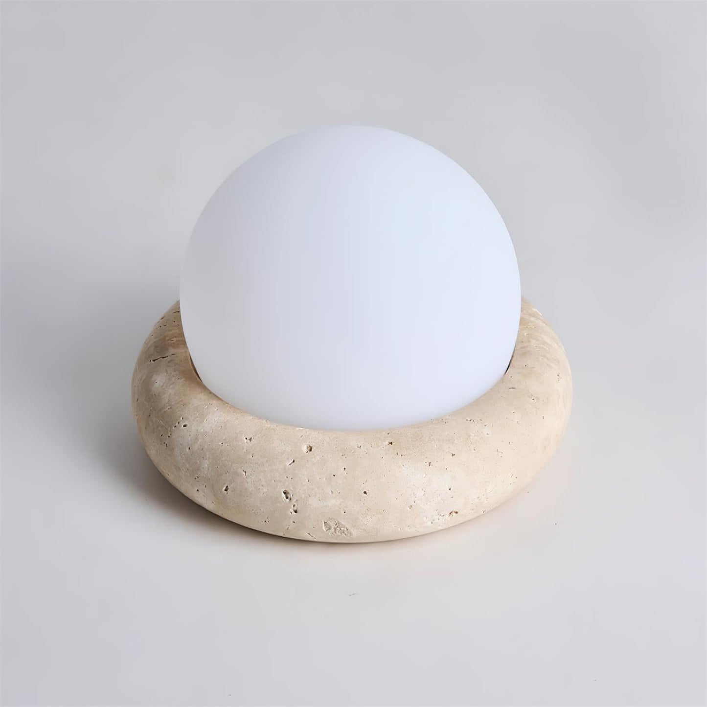 Ren Halo Travertine Table Lamp